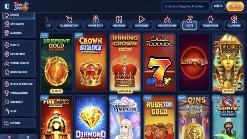 DudeSpin Casino screenshot